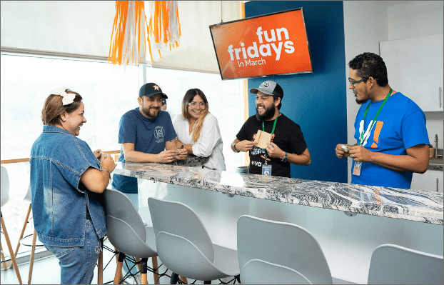 The VIVA team enjoying a fun Friday together